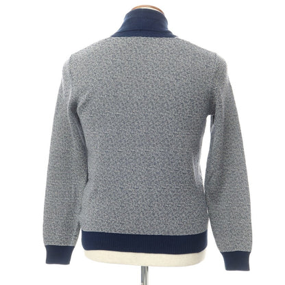 [Used] ZANONE Cotton Shawl Collar Cardigan Navy x Gray [Size 46] [NVY] [S/S] [Condition Rank C] [Men&