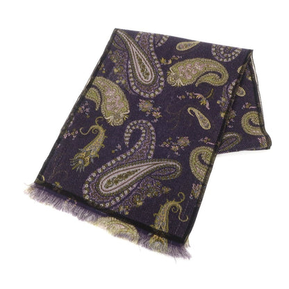 [Used] MARCO ZANINI Wool Paisley Print Stole Purple x Brown [PUP] [A/W] [Condition Rank C] [Men&