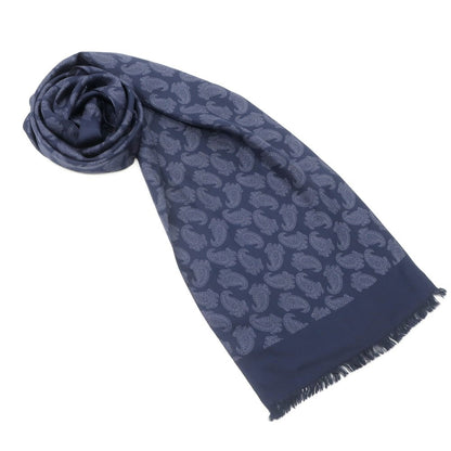 [Used] Franco Ferraro FRANCO FERRARO Silk Paisley Pattern Stole Navy [Condition Rank C] [Men&