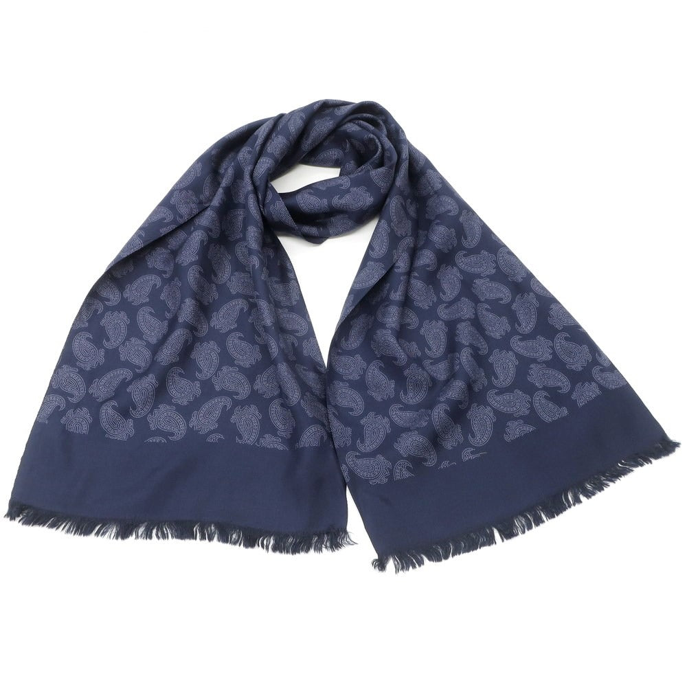 [Used] Franco Ferraro FRANCO FERRARO Silk Paisley Pattern Stole Navy [Condition Rank C] [Men&