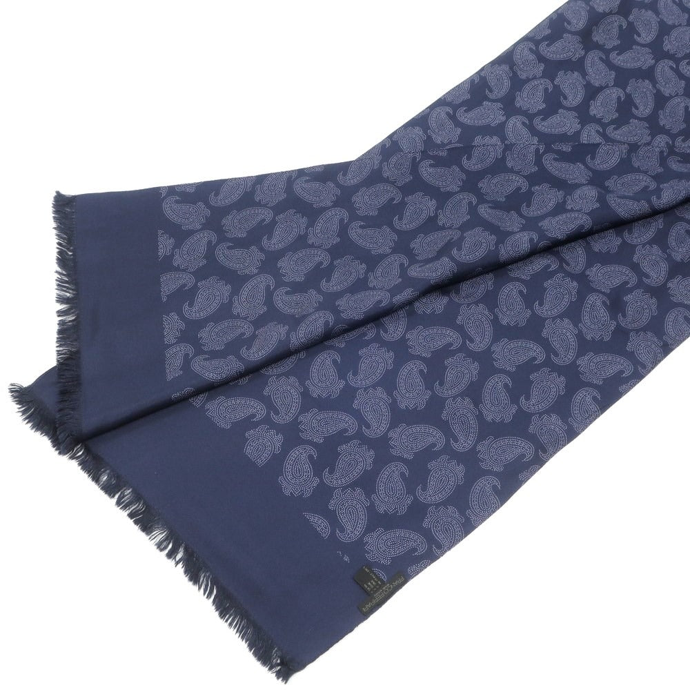 [Used] Franco Ferraro FRANCO FERRARO Silk Paisley Pattern Stole Navy [Condition Rank C] [Men&