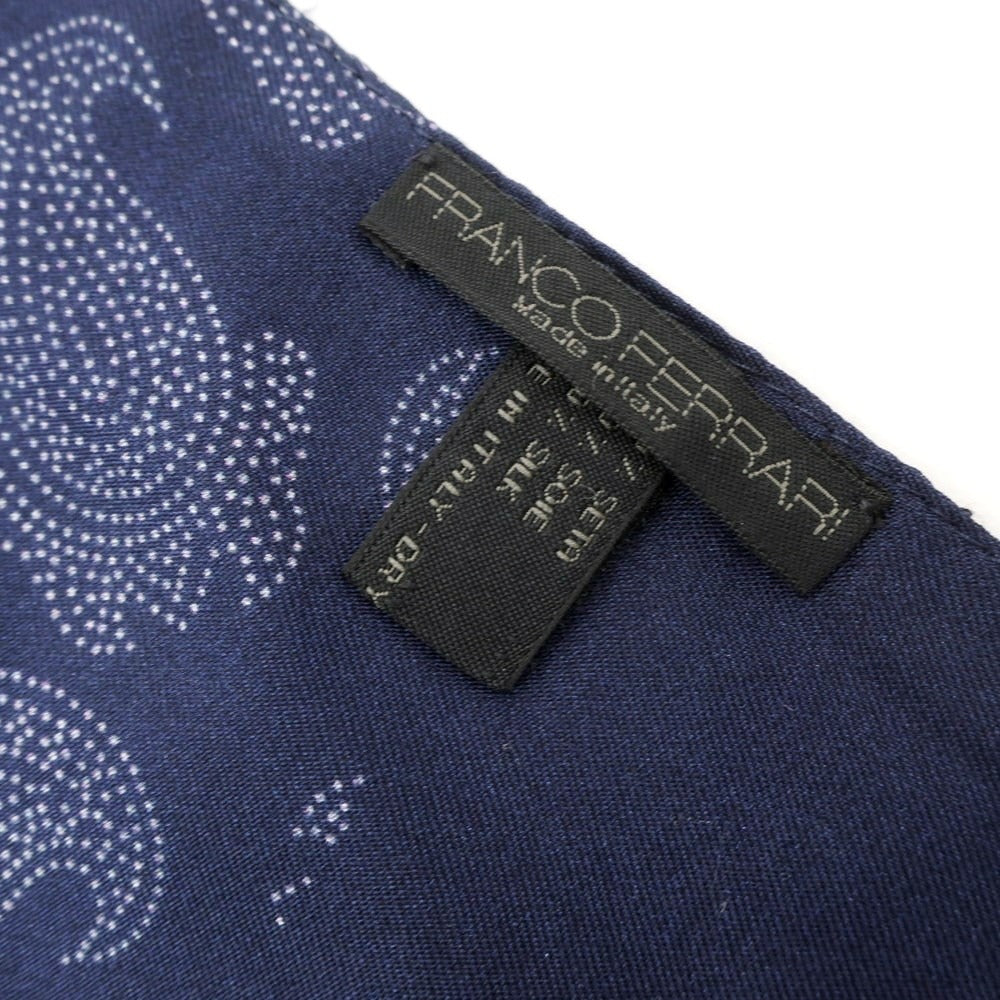 [Used] Franco Ferraro FRANCO FERRARO Silk Paisley Pattern Stole Navy [Condition Rank C] [Men&