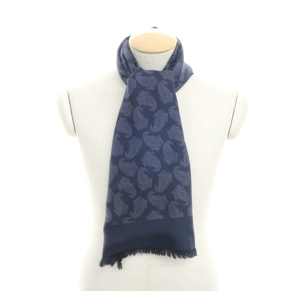 [Used] Franco Ferraro FRANCO FERRARO Silk Paisley Pattern Stole Navy [Condition Rank C] [Men&