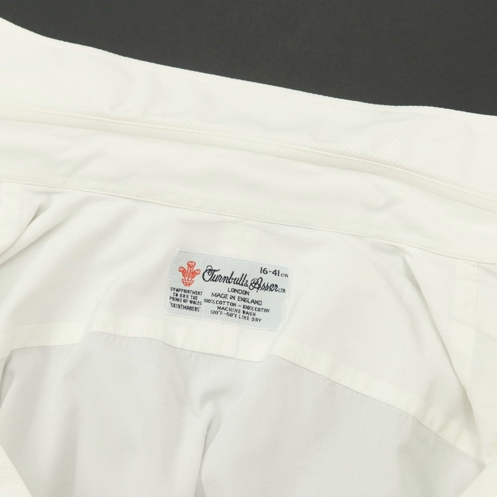 [Used] Turnbull &amp;amp; Asser Cotton Double Cuff Regular Collar Dress Shirt White [Size 41] [WHT] [S/S/A/W] [Condition Rank C] [Men&