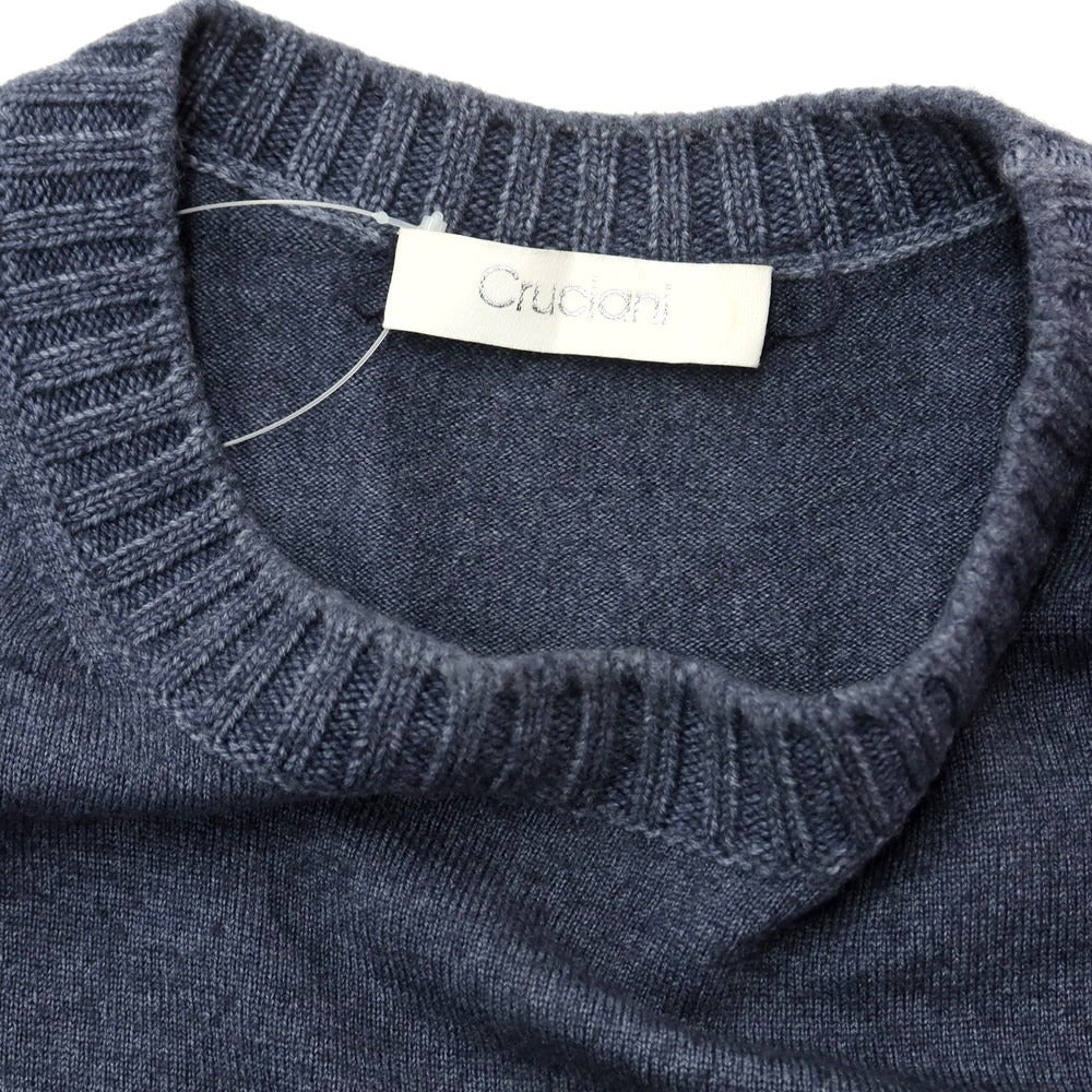 [Used] CRUCIANI Wool Crew Neck Knit Ash Navy [Size 46] [NVY] [A/W] [Condition Rank C] [Men&