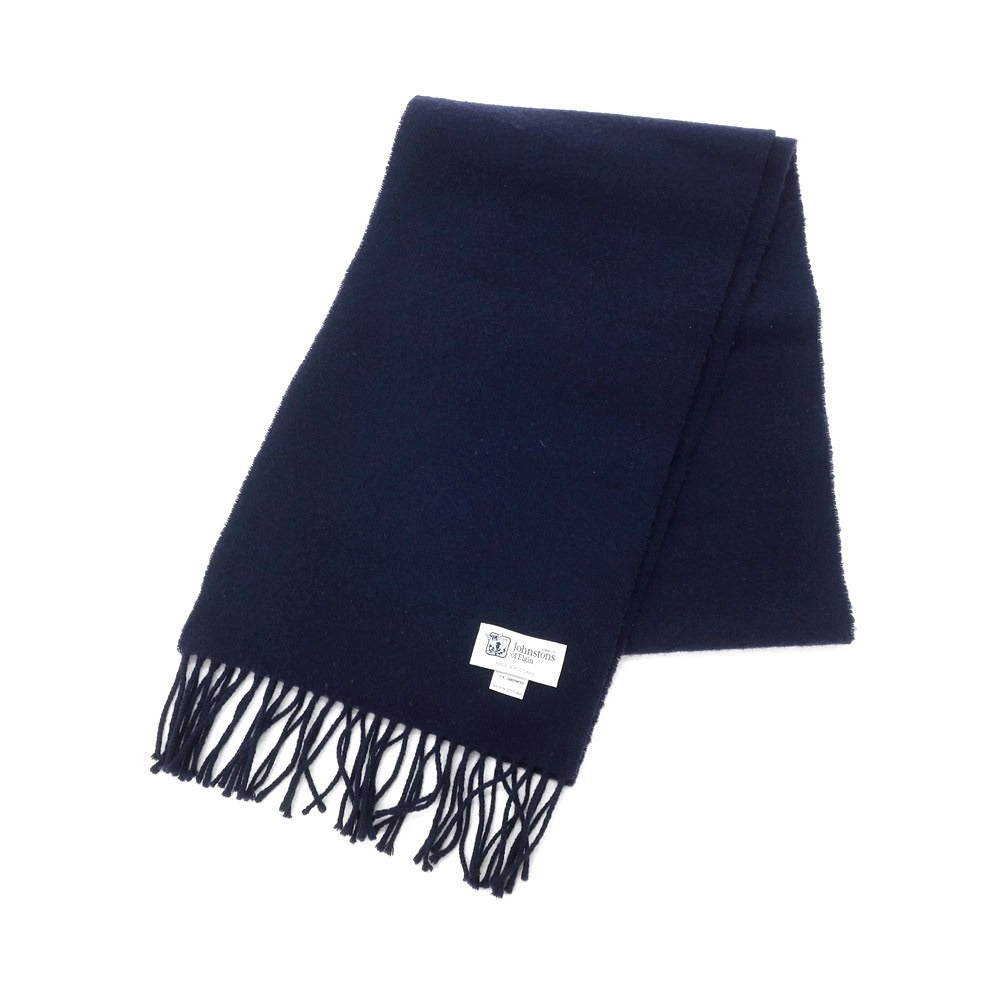 [Used] Johnstons JOHNSTONS Lambswool Fringe Scarf Navy [NVY] [A/W] [Condition Rank C] [Men&