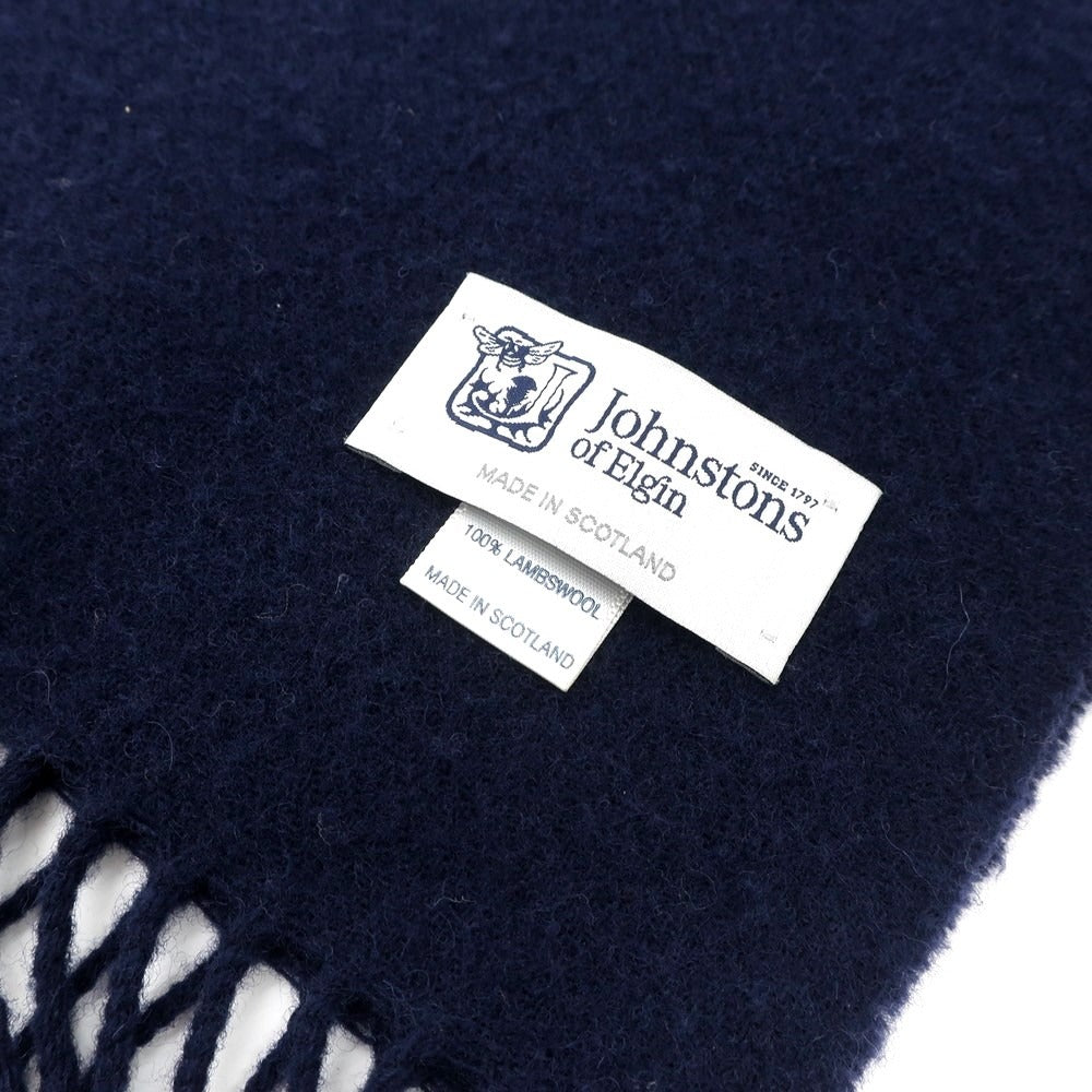 [Used] Johnstons JOHNSTONS Lambswool Fringe Scarf Navy [NVY] [A/W] [Condition Rank C] [Men&