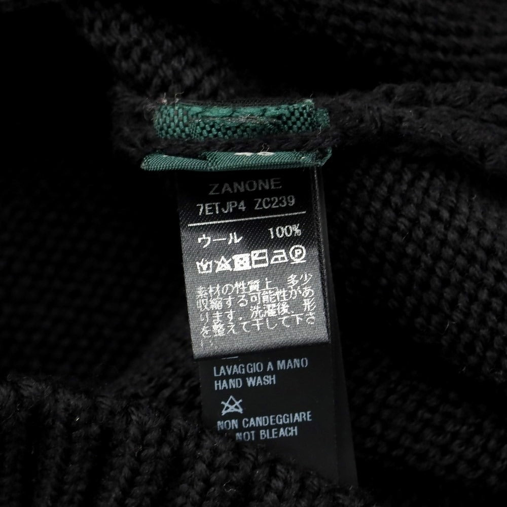 [Used] ZANONE Wool Turtleneck Pullover Knit Black [Size 48] [BLK] [A/W] [Condition Rank C] [Men&
