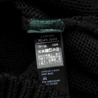 [Used] ZANONE Wool Turtleneck Pullover Knit Black [Size 48] [BLK] [A/W] [Condition Rank C] [Men&