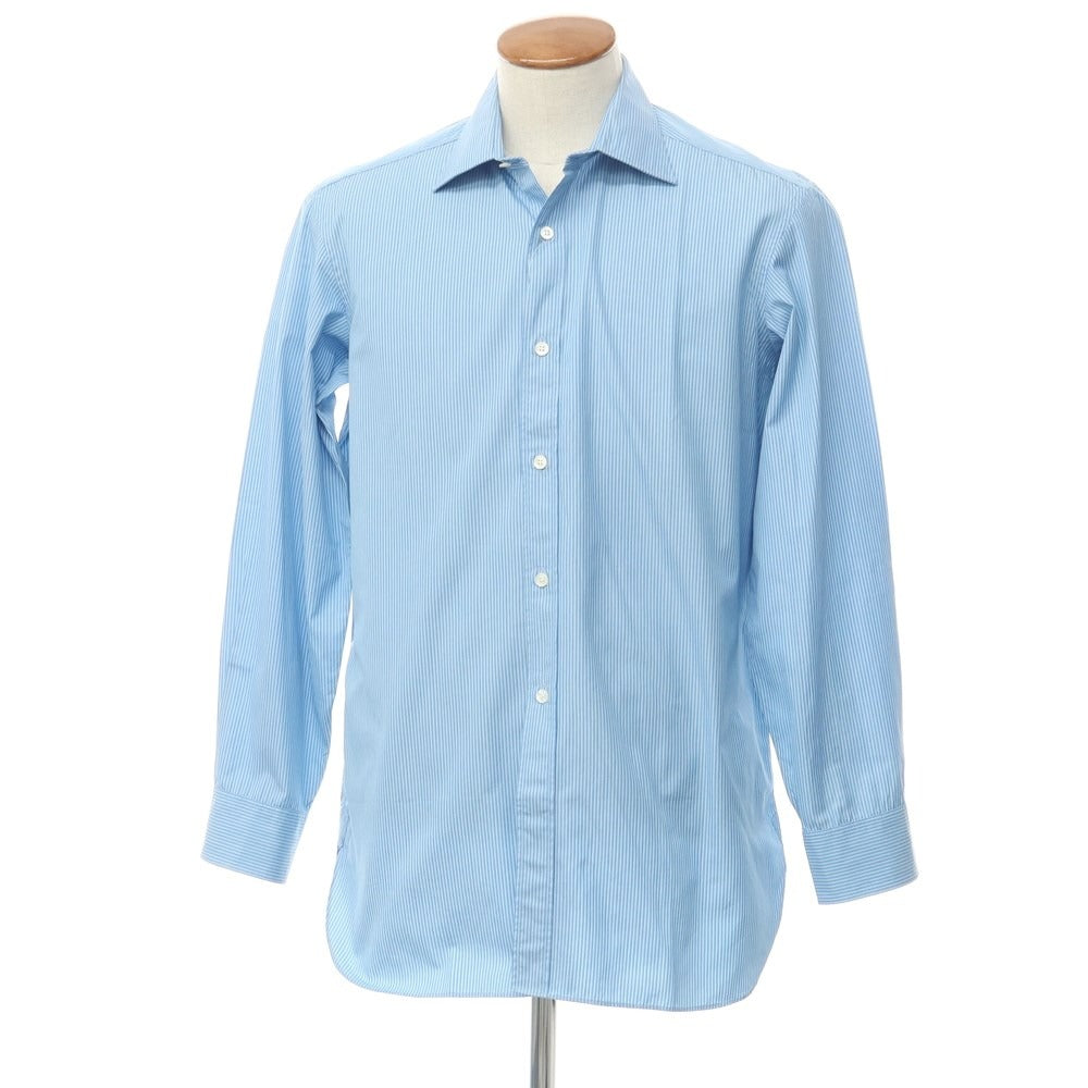 [Used] CHARVET Cotton Striped Wide Collar Dress Shirt Blue x White [Size 40] [BLU] [S/S/A/W] [Condition Rank B] ​​[Men&