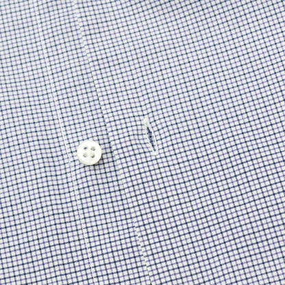 [Used] SOVEREIGN Cotton Check Horizontal Collar Dress Shirt White x Dark Navy [WHT] [S/S/A/W] [Condition Rank B] ​​[Men&