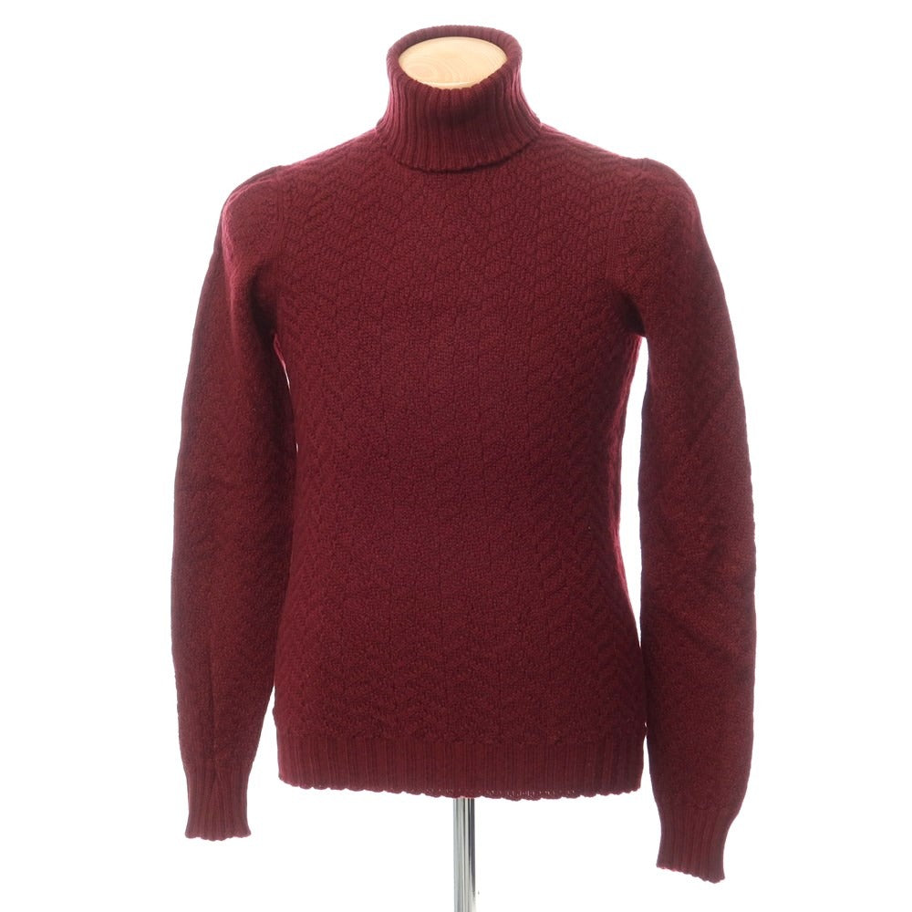 [Used] Drumohr Wool Turtleneck Pullover Knit Wine Red [Size 44] [RED] [A/W] [Condition Rank B] ​​[Men&