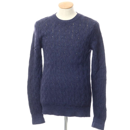 [Used] BARBA Wool Crew Neck Pullover Knit Navy [Size 46] [NVY] [A/W] [Condition Rank C] [Men&