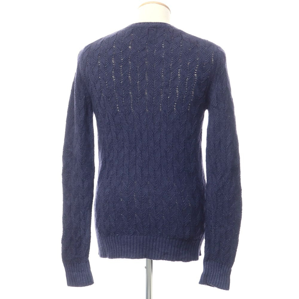 [Used] BARBA Wool Crew Neck Pullover Knit Navy [Size 46] [NVY] [A/W] [Condition Rank C] [Men&