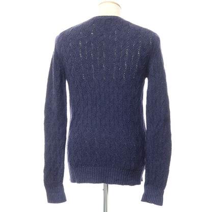 [Used] BARBA Wool Crew Neck Pullover Knit Navy [Size 46] [NVY] [A/W] [Condition Rank C] [Men&