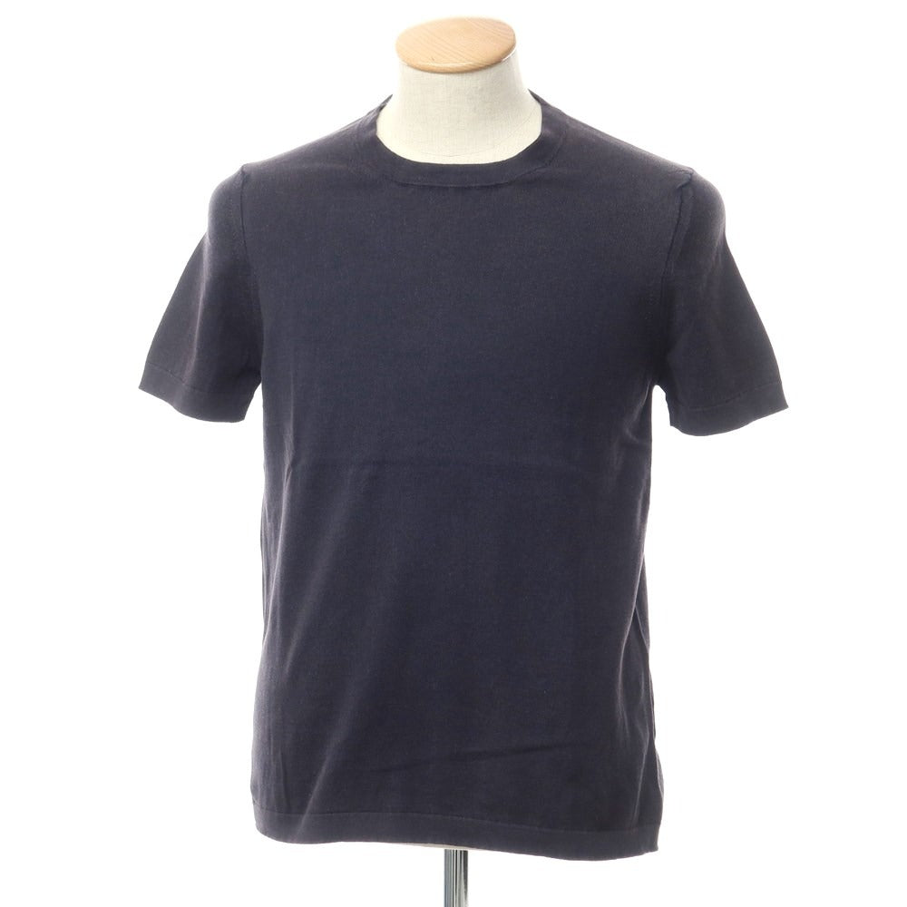 [Used] Fabrizio Del Carlo FABRIZIO DEL CARLO Cotton Short Sleeve Crew Neck Pullover Knit Grayish Navy [Size S] [NVY] [S/S] [Condition Rank B] [Men&