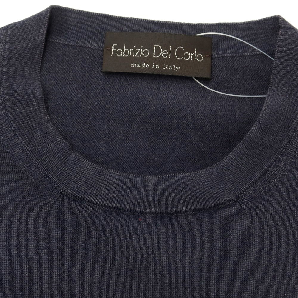 [Used] Fabrizio Del Carlo FABRIZIO DEL CARLO Cotton Short Sleeve Crew Neck Pullover Knit Grayish Navy [Size S] [NVY] [S/S] [Condition Rank B] [Men&