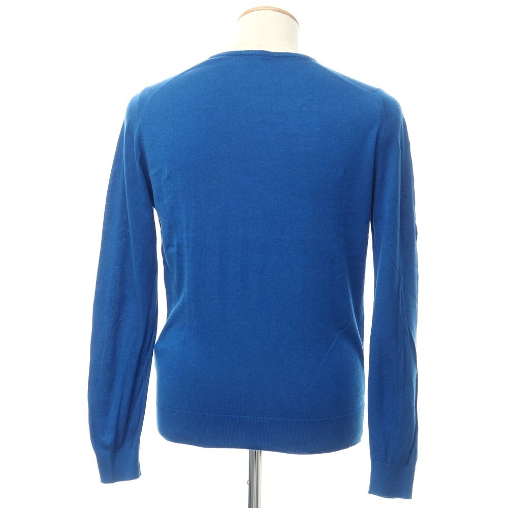 [Used] John Smedley Cotton V-neck pullover knit Blue [Size S] [BLU] [S/S] [Condition Rank D] [Men&