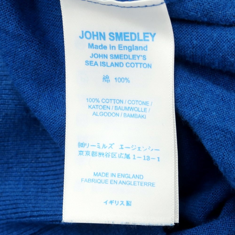 [Used] John Smedley Cotton V-neck pullover knit Blue [Size S] [BLU] [S/S] [Condition Rank D] [Men&