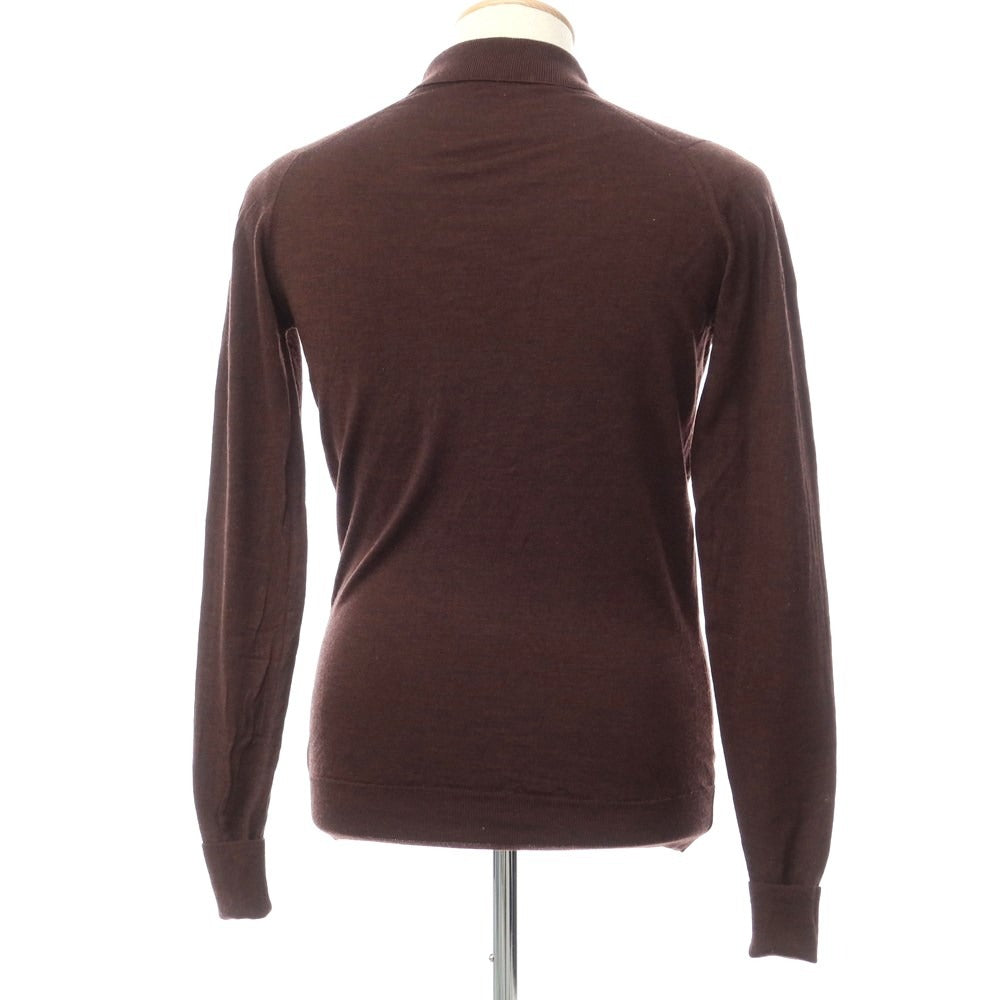 【中古】ジョンスメドレー JOHN SMEDLEY ウール ポロニット ブラウン【サイズS】【BRW】【A/W】【状態ランクB】【メンズ】【768790】