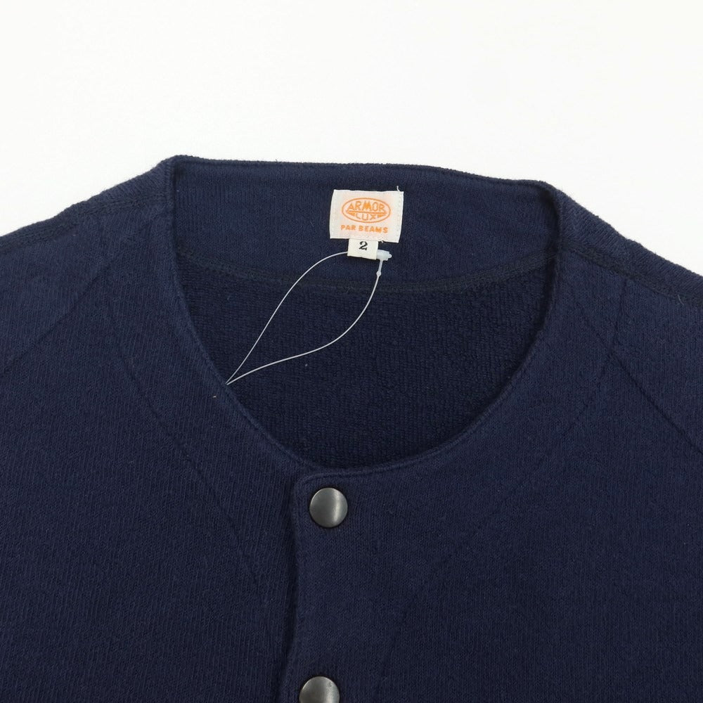 [Used] ARMOR LUX BEAMS special order cotton knit cardigan navy [Size 2] [NVY] [S/S] [Condition Rank C] [Men&