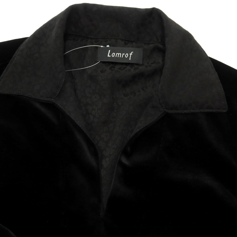 [Used] LAMROF 2022 Autumn/Winter Velour Skipper Pullover Shirt Black [Size 1] [BLK] [A/W] [Condition Rank B] ​​[Men&