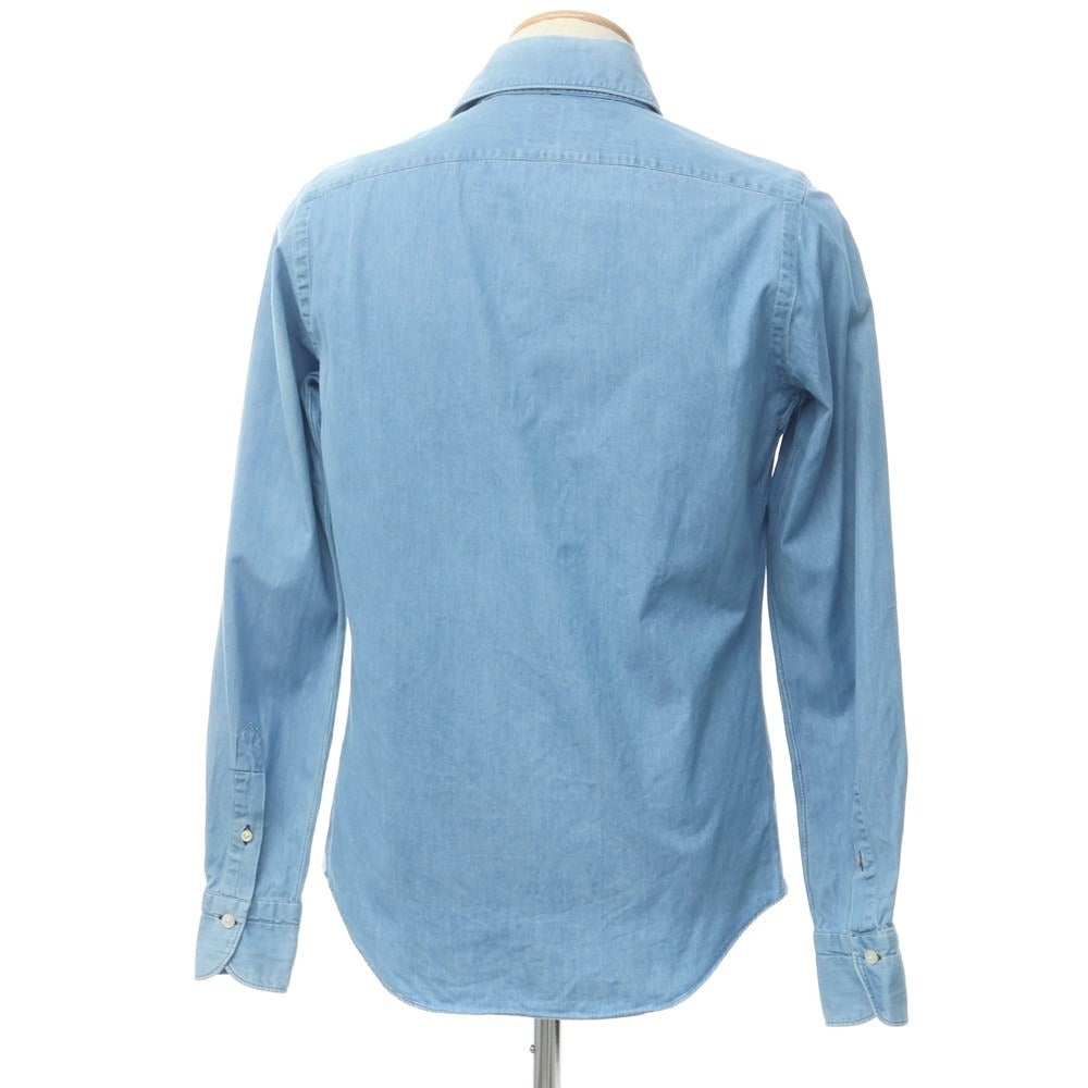 [Used] Finamore Cotton Cutaway Shirt Blue [Size 38] [BLU] [S/S/A/W] [Condition Rank C] [Men&