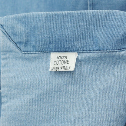 [Used] Finamore Cotton Cutaway Shirt Blue [Size 38] [BLU] [S/S/A/W] [Condition Rank C] [Men&