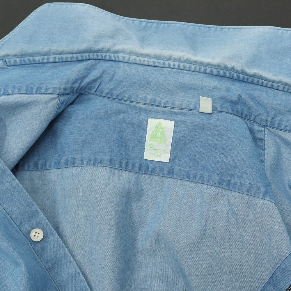 [Used] Finamore Cotton Cutaway Shirt Blue [Size 38] [BLU] [S/S/A/W] [Condition Rank C] [Men&