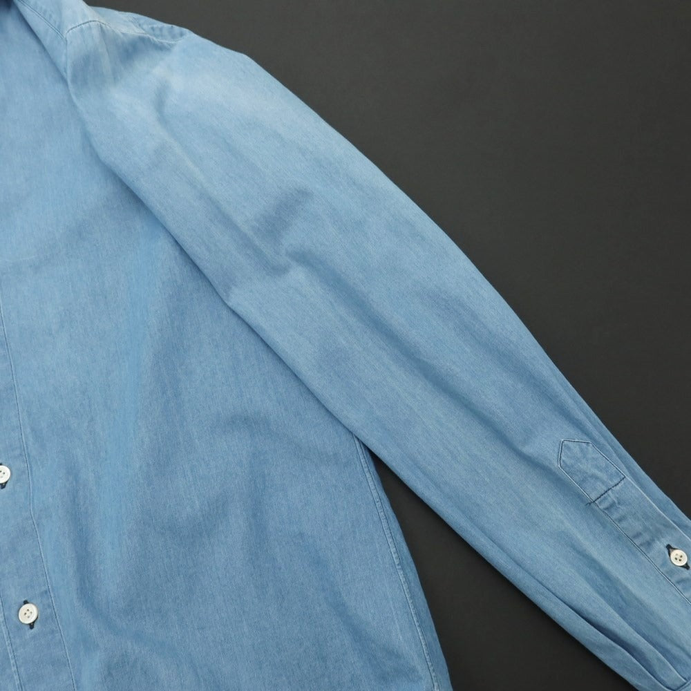 [Used] Finamore Cotton Cutaway Shirt Blue [Size 38] [BLU] [S/S/A/W] [Condition Rank C] [Men&