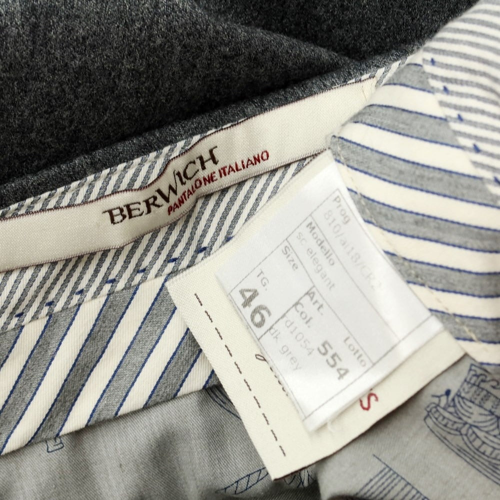 [Used] BERWICH Wool Dress Slacks Pants Gray [Size 46] [GRY] [A/W] [Condition Rank B] ​​[Men&