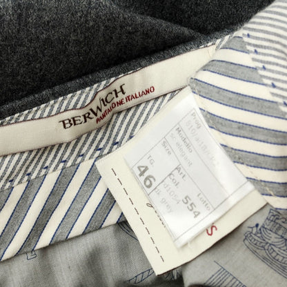 [Used] BERWICH Wool Dress Slacks Pants Gray [Size 46] [GRY] [A/W] [Condition Rank B] ​​[Men&
