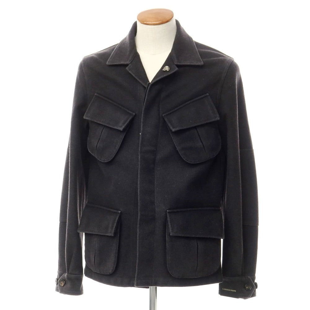 [Used] [Unused] Gabriele Pasini Flannel Wool Safari Jacket Dark Gray [46] [Condition Rank S] [Men&