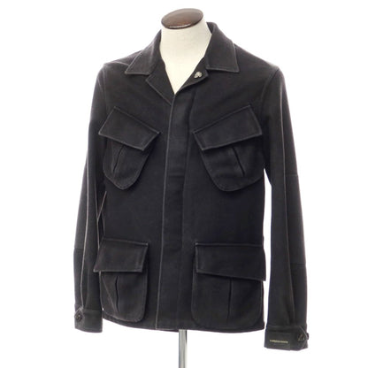 [Used] [Unused] Gabriele Pasini Flannel Wool Safari Jacket Dark Gray [50] [Condition Rank S] [Men&