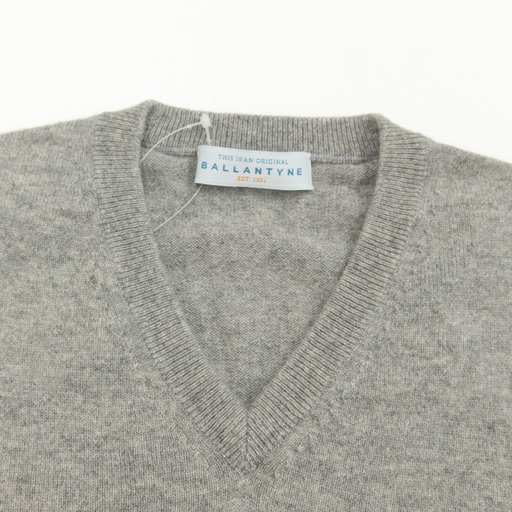 [Used] BALLANTYNE Cashmere V-neck pullover knit, light grey [Size 46] [GRY] [A/W] [Condition Rank C] [Men&