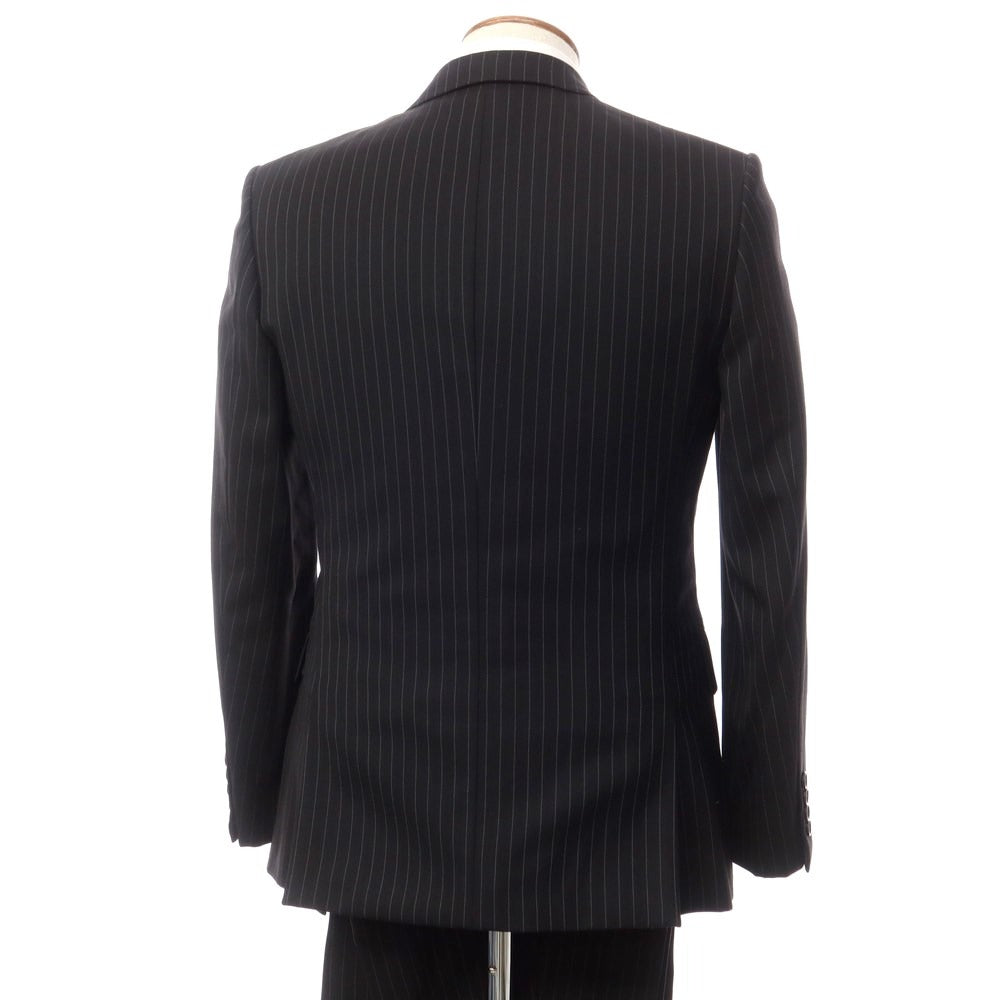 [Used] TAKEO KIKUCHI Polyester wool three-piece set up two-button suit Black [2] [Condition rank C] [Men&