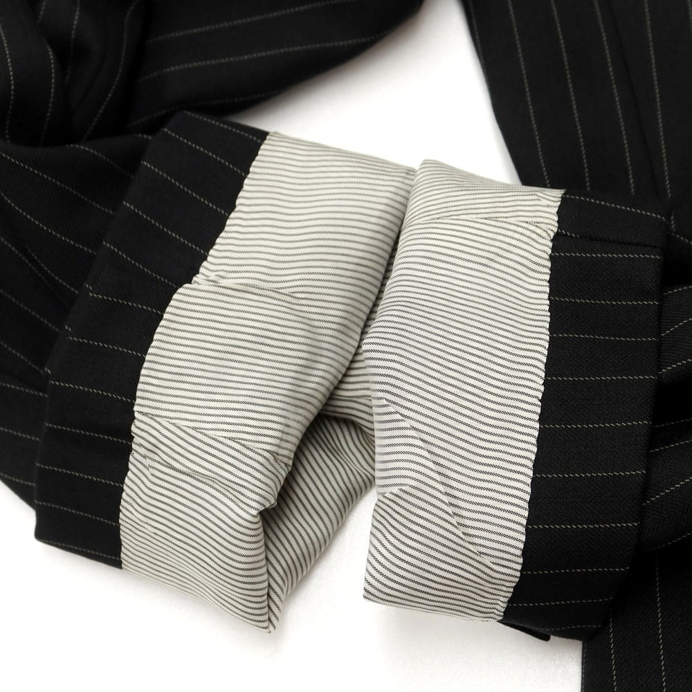 [Used] TAKEO KIKUCHI Polyester wool three-piece set up two-button suit Black [2] [Condition rank C] [Men&