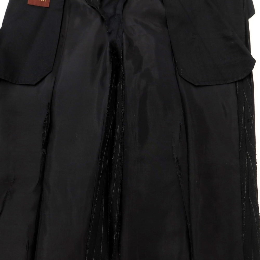 [Used] TAKEO KIKUCHI Polyester wool three-piece set up two-button suit Black [2] [Condition rank C] [Men&