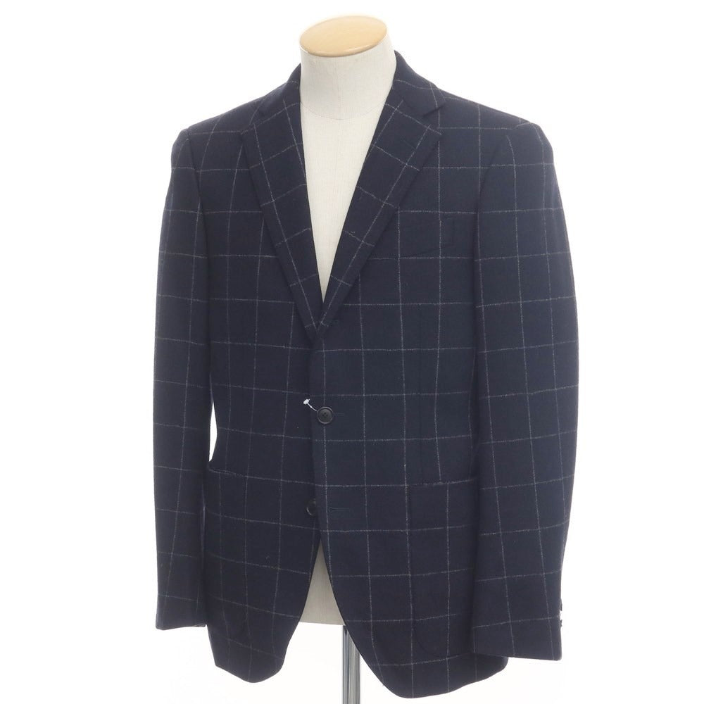 [Used] SHIPS Wool Nylon Check 3B Tailored Jacket Navy x White [Size 44] [NVY] [A/W] [Condition Rank B] ​​[Men&