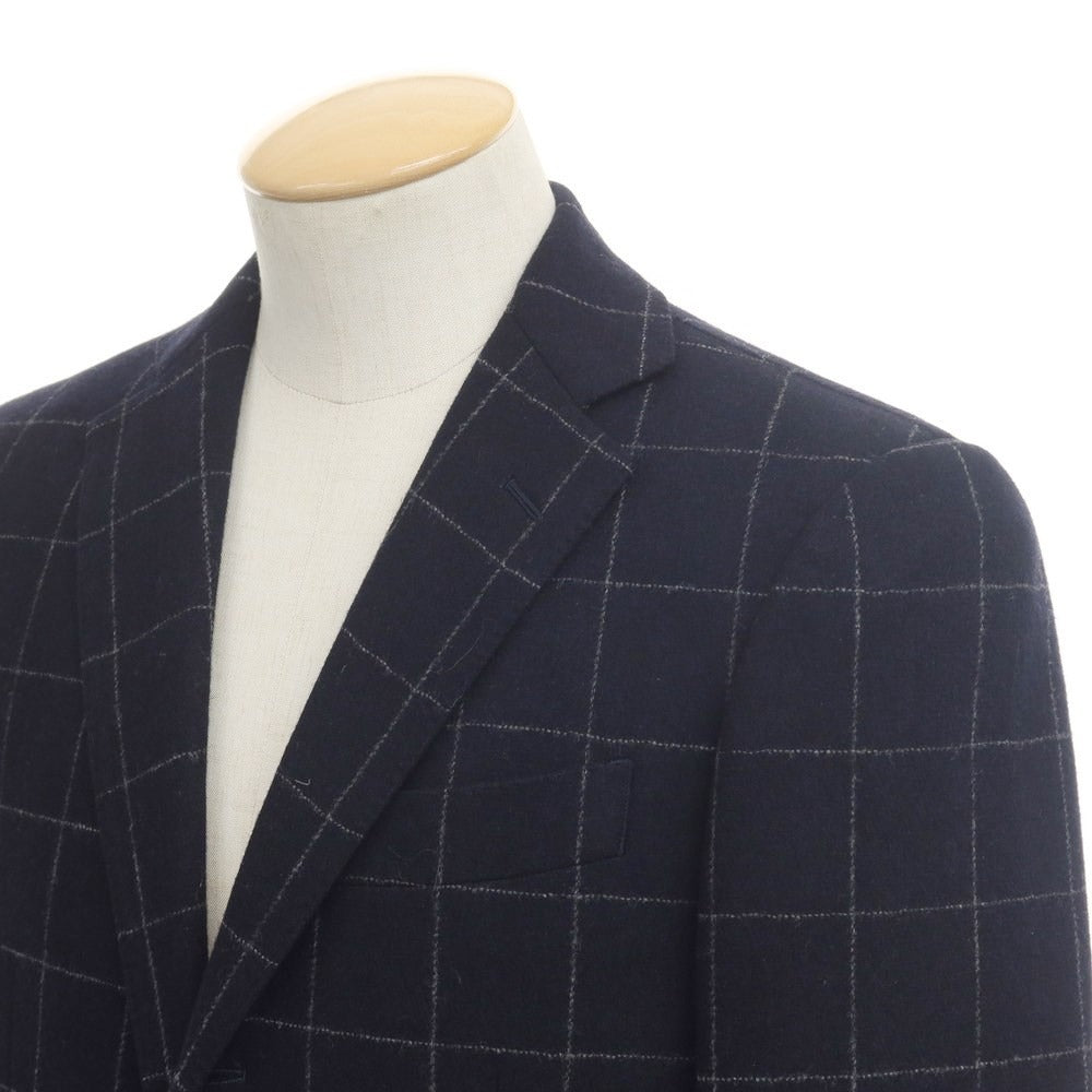 [Used] SHIPS Wool Nylon Check 3B Tailored Jacket Navy x White [Size 44] [NVY] [A/W] [Condition Rank B] ​​[Men&