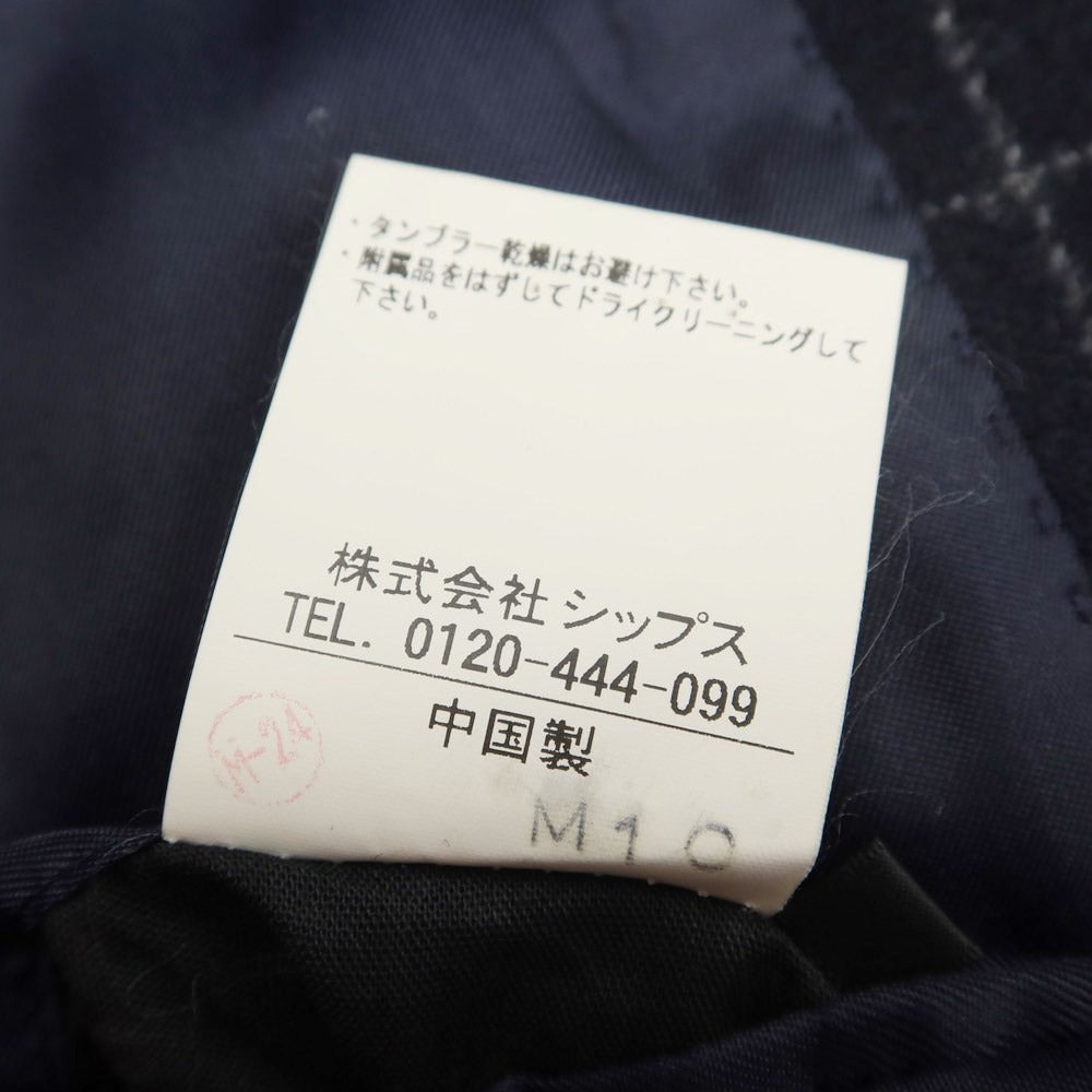 [Used] SHIPS Wool Nylon Check 3B Tailored Jacket Navy x White [Size 44] [NVY] [A/W] [Condition Rank B] ​​[Men&