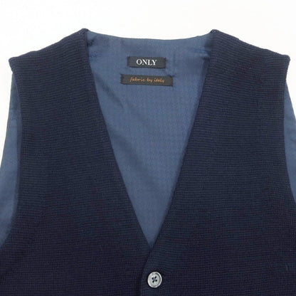 [Used] ONLY Wool Acrylic Knit Gilet Vest Navy [M] [Condition Rank B] ​​[Men&