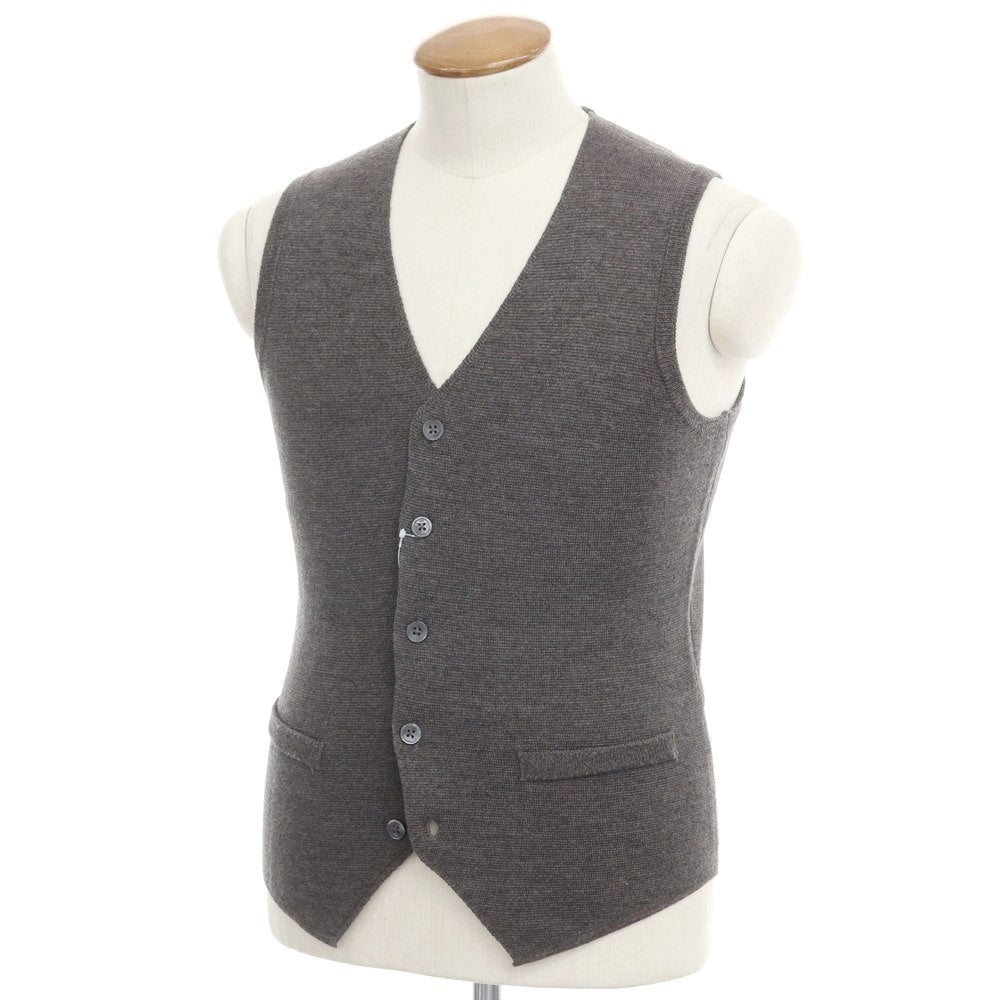 [Used] THE SUIT COMPANY Wool acrylic knit gilet vest, grey [M] [Condition rank B] ​​[Men&