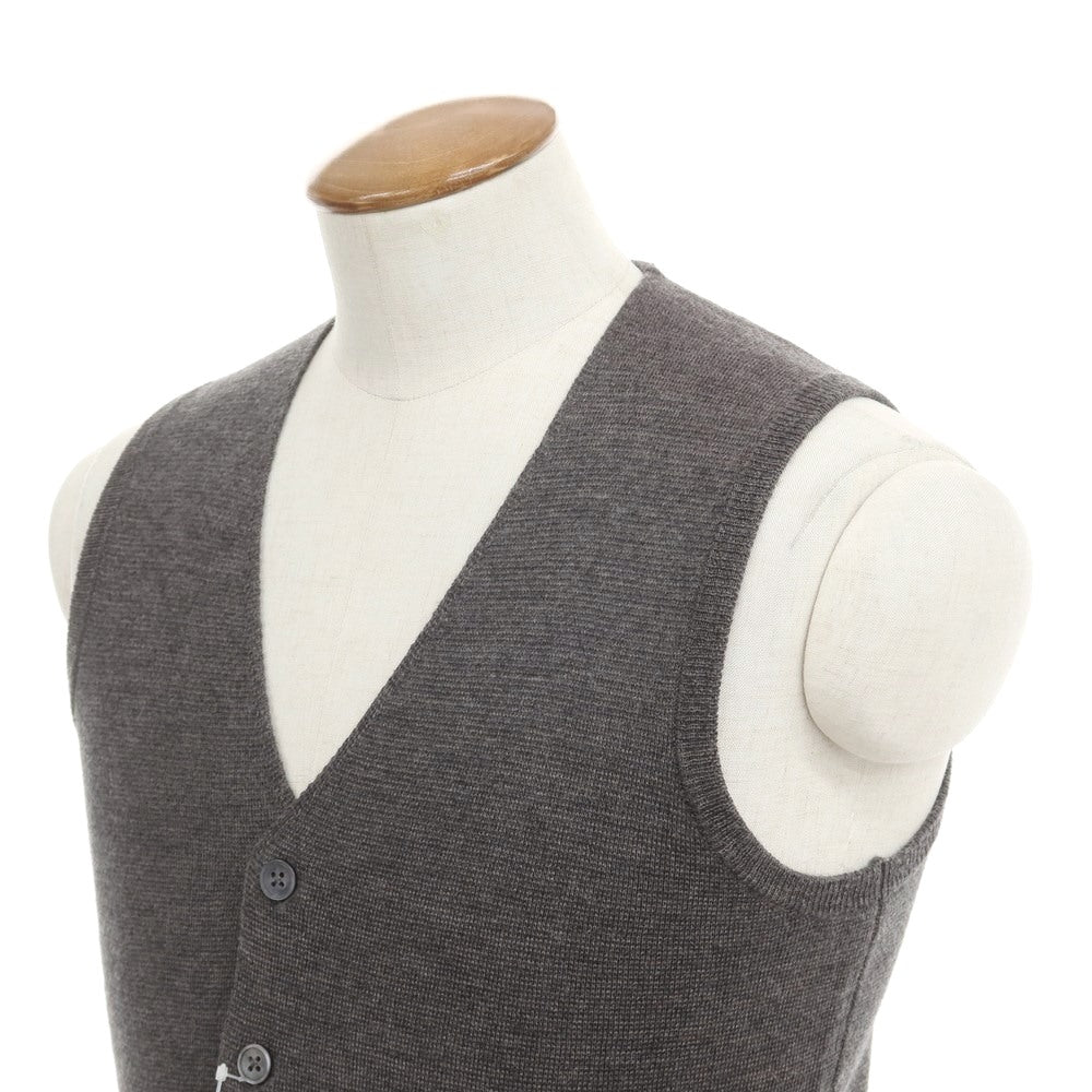 [Used] THE SUIT COMPANY Wool acrylic knit gilet vest, grey [M] [Condition rank B] ​​[Men&