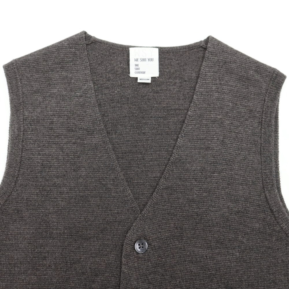 [Used] THE SUIT COMPANY Wool acrylic knit gilet vest, grey [M] [Condition rank B] ​​[Men&