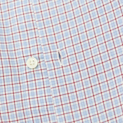 [Used] SHIPS Cotton Check Button-down Shirt Blue x Bordeaux [Size 38] [BLU] [S/S/A/W] [Condition Rank C] [Men&