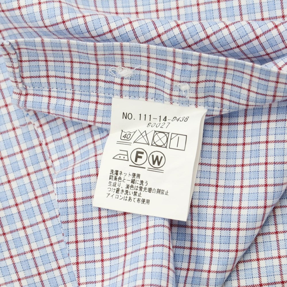 [Used] SHIPS Cotton Check Button-down Shirt Blue x Bordeaux [Size 38] [BLU] [S/S/A/W] [Condition Rank C] [Men&