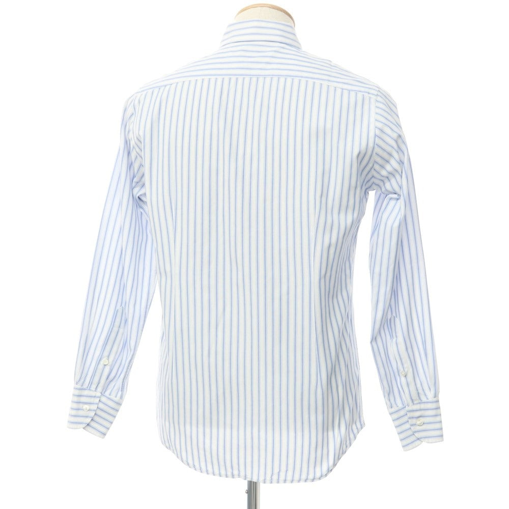 [Used] SHIPS Cotton Button-down Striped Dress Shirt White x Blue [Size 38] [WHT] [S/S/A/W] [Condition Rank C] [Men&