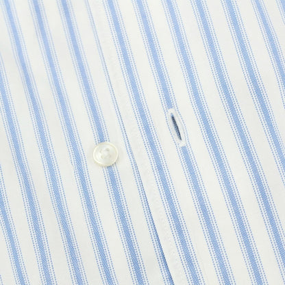[Used] SHIPS Cotton Button-down Striped Dress Shirt White x Blue [Size 38] [WHT] [S/S/A/W] [Condition Rank C] [Men&