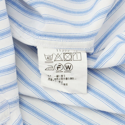 [Used] SHIPS Cotton Button-down Striped Dress Shirt White x Blue [Size 38] [WHT] [S/S/A/W] [Condition Rank C] [Men&